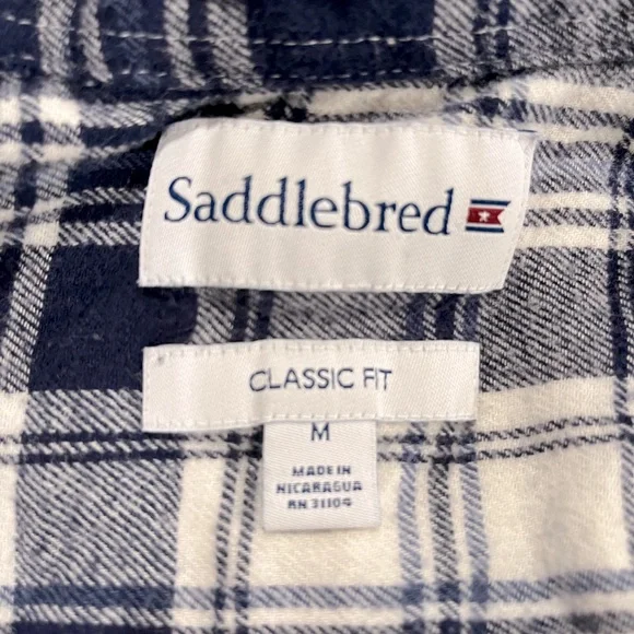 Saddlebred | Classic Fit Long Sleeve Button Up Flannel - Picture 2 of 2